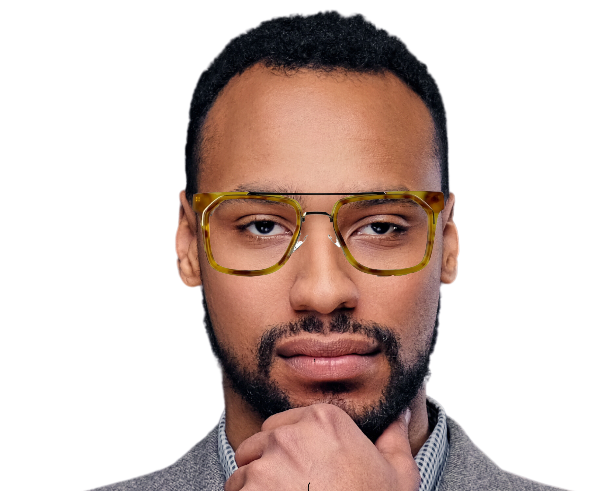 Abel In Banana Tortoise: Unisex Square Fits Medium To Wide Faces (100593)