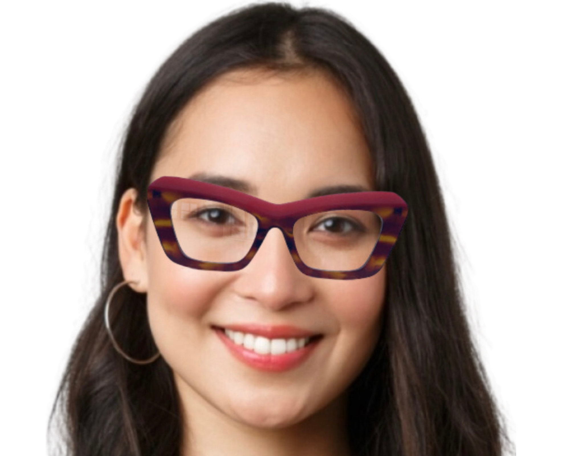 Kayla In Burgundy Tortoise: Women's Cat Eye Fits Medium To Wide Faces (jill) (105218)