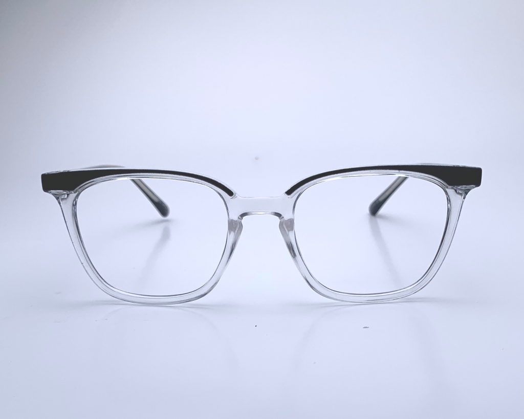 Chase In Black Crystal Acetate: Unisex/Modified Oval Frame Fits Small To Medium Size Faces