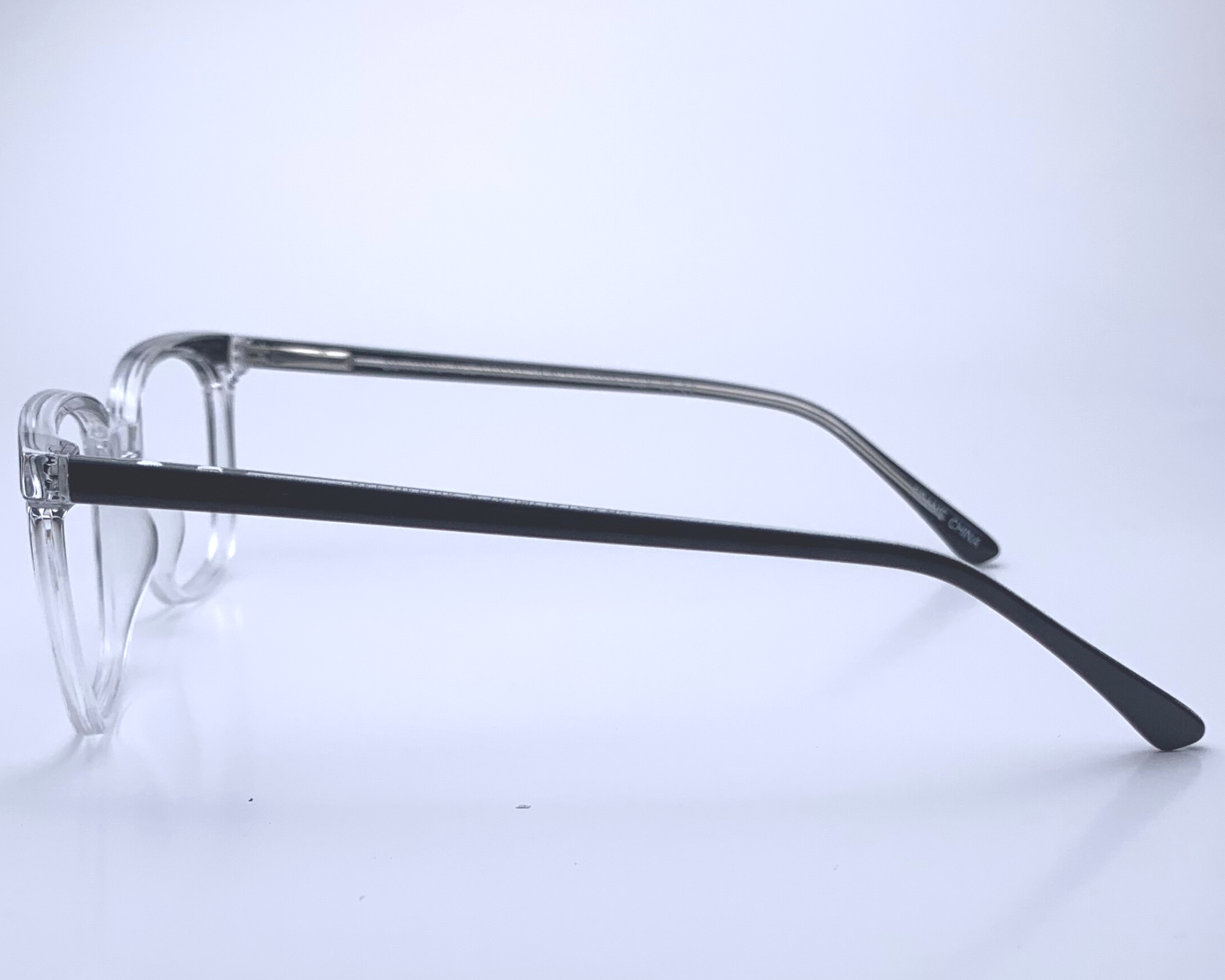 Chase In Black Crystal Acetate: Unisex/Modified Oval Frame Fits Small To Medium Size Faces