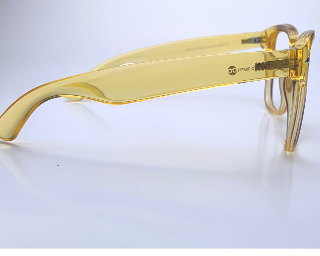 Jacmel In Burnt Banana: Unisex/Modified Square Frame Fits Medium To Wide Faces