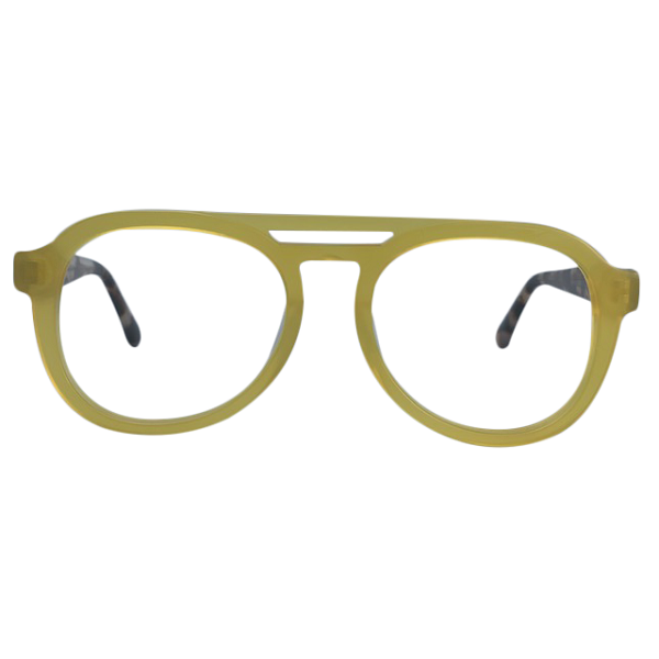 Harold In Translucent Banana:  Unisex Frame Fits Medium To Wide Faces