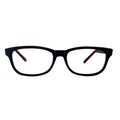Dina in Midnight Acetate With Blue Temples:  women’s Eyewear fits narrow faces