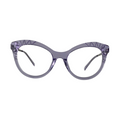 Leah In Transulucent Purple Acetate; Women's Cat Eye Fits Medium To Wide Faces (jill)