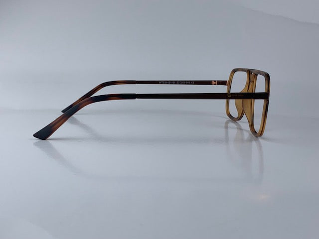 Benjamin In Root Beer Tortoise :  Unisex Square Fits Medium To Wide Faces