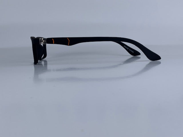 Bailey In Midnight Acetate With Black Temples & Red Stripes: For Kids Ages 5-9 Years Old