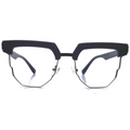 Carlton In Black Obsidian Acetate: Unisex/Modified Oval Frame Fits Medium To Wide Faces