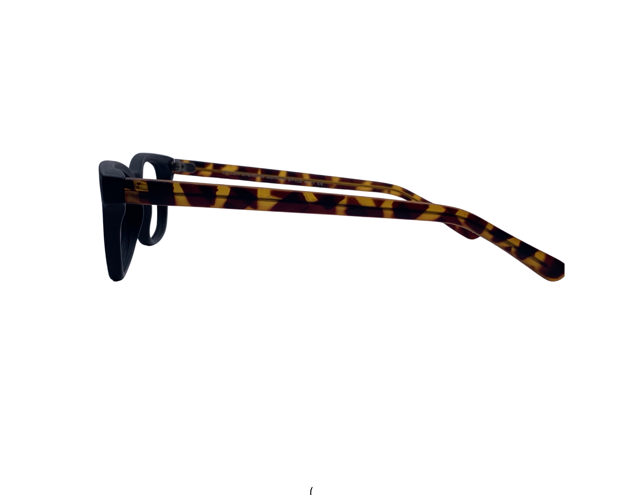 Shane In Charcoal Black With Tortoise: Unisex Frame With Modified Oval Fits Small To Medium Size Faces 48-19-140 (101483)