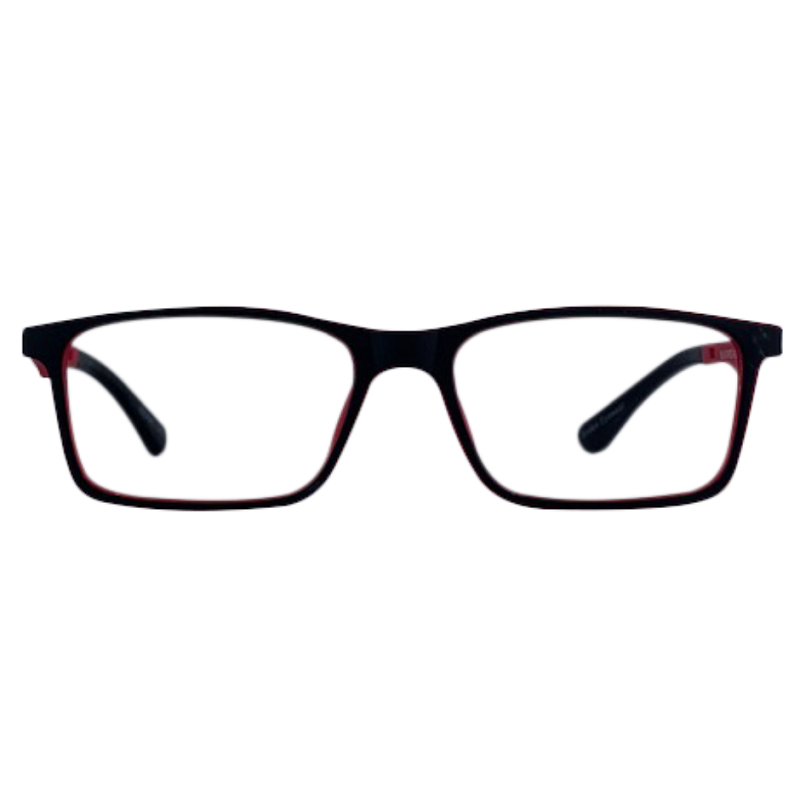 Baringer In Midnight Acetate With Ruby Red Temples: Kid's Eyewear Ages 8-12