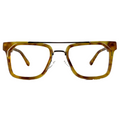 Abel In Banana Tortoise: Unisex Square Fits Medium To Wide Faces